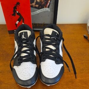 Jordan Black and White Cleats
